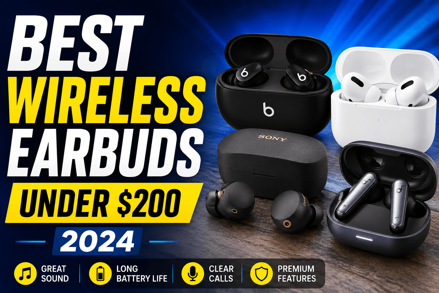 best wireless earbuds under 200 dollars 2024